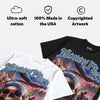 True Blue 3s DopeSkill Oversize Print T-Shirt Money Flies Graphic