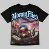 Jordan 11 University Blue DopeSkill Oversize Print T-Shirt Money Flies Graphic Streetwear - Black