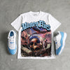 UNC 11s DopeSkill Oversize Print T-Shirt Money Flies Graphic