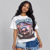 UNC 11s DopeSkill Oversize Print T-Shirt Money Flies Graphic