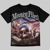 Jordan 5 Wolf Grey DopeSkill Oversize Print T-Shirt Money Flies Graphic Streetwear - Black