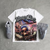 Wolf Grey 5s DopeSkill Oversize Print T-Shirt Money Flies Graphic