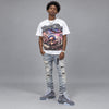 Wolf Grey 5s DopeSkill Oversize Print T-Shirt Money Flies Graphic