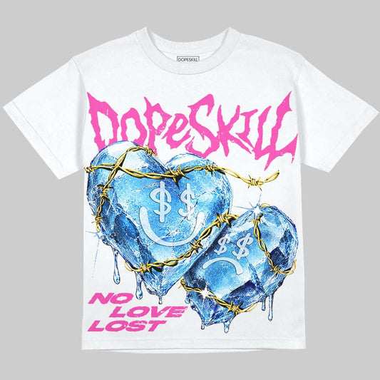 Jordan 4 Comic DopeSkill Oversize Print T-Shirt No Love Lost Graphic Streetwear - White