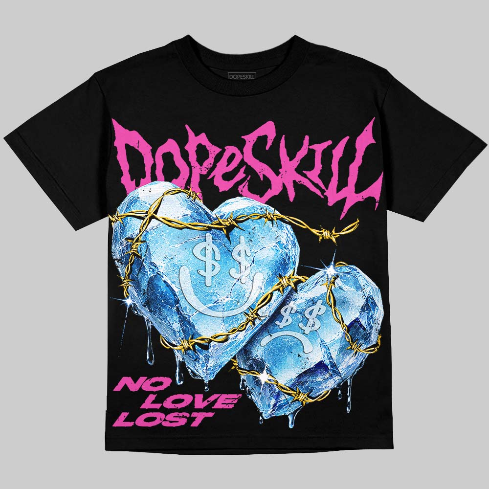 Jordan 4 Comic DopeSkill Oversize Print T-Shirt No Love Lost Graphic Streetwear - Black