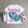 Comic 4s DopeSkill Oversize Print T-Shirt No Love Lost Graphic