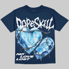 Jordan 13 Flint DopeSkill Oversize Print T-Shirt No Love Lost Graphic Streetwear - Navy