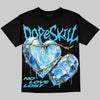 Jordan 11 Gamma Blue DopeSkill Oversize Print T-Shirt No Love Lost Graphic Streetwear - Black