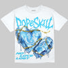 Jordan 11 Gamma Blue DopeSkill Oversize Print T-Shirt No Love Lost Graphic Streetwear - White