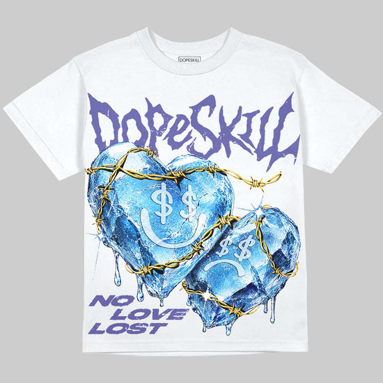 Jordan 4 Lakers DopeSkill Oversize Print T-Shirt No Love Lost Graphic Streetwear - White