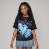 Lakers 4s DopeSkill Oversize Print T-Shirt No Love Lost Graphic