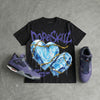 Lakers 4s DopeSkill Oversize Print T-Shirt No Love Lost Graphic