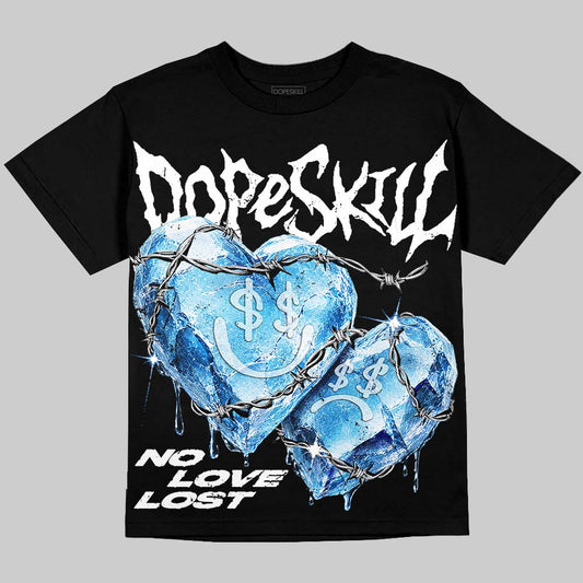 Jordan 6 Oreo DopeSkill Oversize Print T-Shirt No Love Lost Graphic Streetwear - Black
