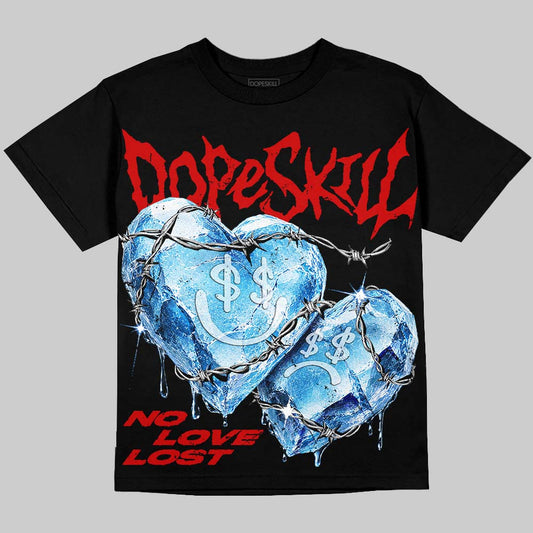 Jordan 9 Space Jam DopeSkill Oversize Print T-Shirt No Love Lost Graphic Streetwear - Black