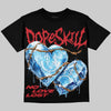 Jordan 5 Sunset DopeSkill Oversize Print T-Shirt No Love Lost Graphic Streetwear - Black