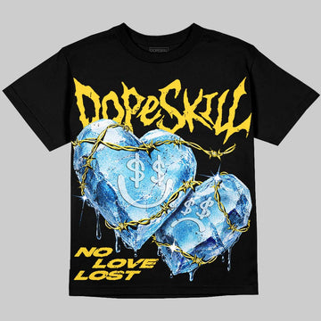 Jordan 4 Thunder DopeSkill Oversize Print T-Shirt No Love Lost Graphic Streetwear - Black