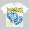 Jordan 4 Thunder DopeSkill Oversize Print T-Shirt No Love Lost Graphic Streetwear - White