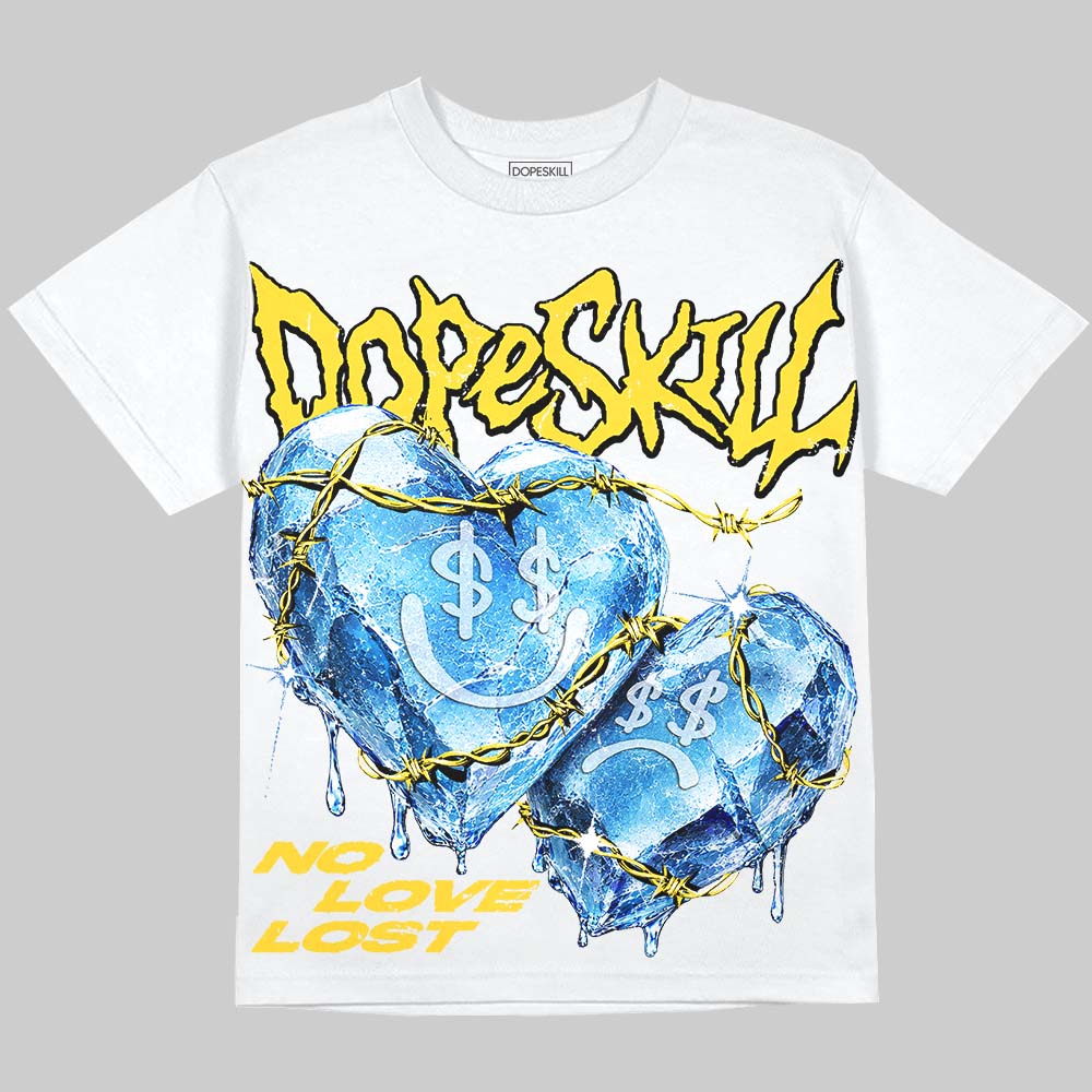 Jordan 4 Thunder DopeSkill Oversize Print T-Shirt No Love Lost Graphic Streetwear - White