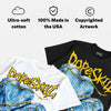 Black Tour Yellow AJ 4 Thunder DopeSkill Oversize Print T-Shirt No Love Lost Graphic