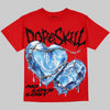 Jordan 4 Toro Bravo DopeSkill Oversize Print T-Shirt No Love Lost Graphic Streetwear - Red