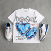 True Blue 3s DopeSkill Oversize Print T-Shirt No Love Lost Graphic