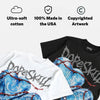 True Blue 3s DopeSkill Oversize Print T-Shirt No Love Lost Graphic