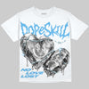 Jordan 11 University Blue DopeSkill Oversize Print T-Shirt No Love Lost Graphic Streetwear - White