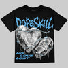Jordan 11 University Blue DopeSkill Oversize Print T-Shirt No Love Lost Graphic Streetwear - Black