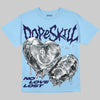 Jordan 11 University Blue DopeSkill Oversize Print T-Shirt No Love Lost Graphic Streetwear - Chambray