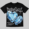 Jordan 5 Wolf Grey DopeSkill Oversize Print T-Shirt No Love Lost Graphic Streetwear - Black