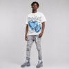 Wolf Grey 5s DopeSkill Oversize Print T-Shirt No Love Lost Graphic