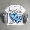 Wolf Grey 5s DopeSkill Oversize Print T-Shirt No Love Lost Graphic