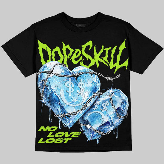 Max 95 Big Bubble Neon Yellow DopeSkill Oversize Print T-Shirt No Love Lost Graphic Streetwear - Black