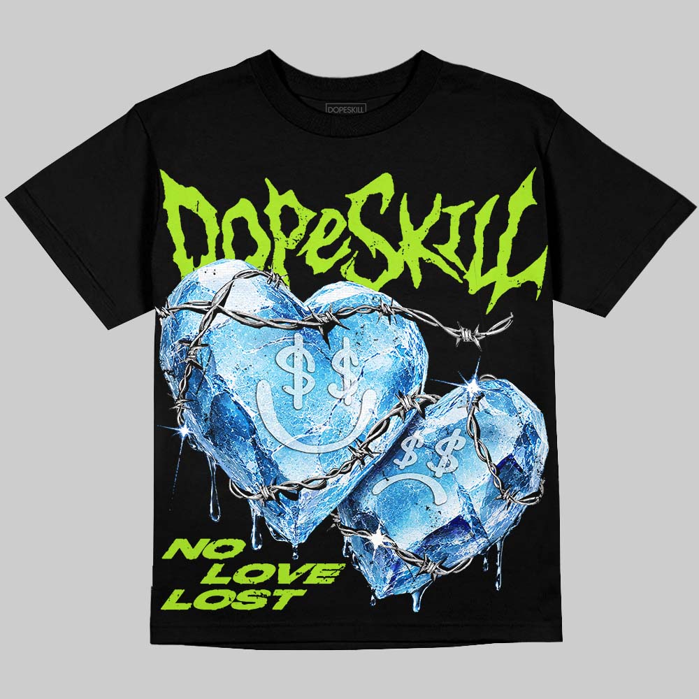 Max 95 Big Bubble Neon Yellow DopeSkill Oversize Print T-Shirt No Love Lost Graphic Streetwear - Black