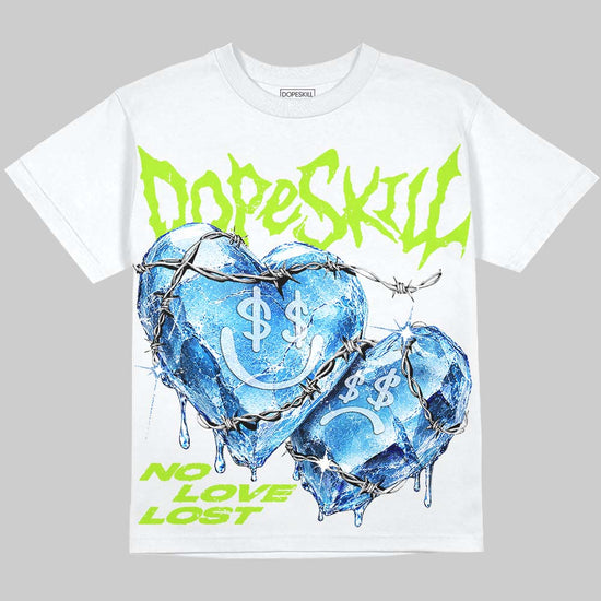 Max 95 Big Bubble Neon Yellow DopeSkill Oversize Print T-Shirt No Love Lost Graphic Streetwear - White 