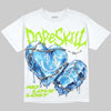 Max 95 Big Bubble Neon Yellow DopeSkill Oversize Print T-Shirt No Love Lost Graphic Streetwear - White 