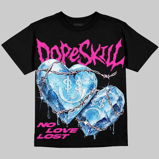 Dunk Triple Pink DopeSkill Oversize Print T-Shirt No Love Lost Graphic Streetwear - Black