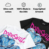 Triple Pink Dunk DopeSkill Oversize Print T-Shirt No Love Lost Graphic