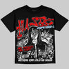 Jordan 11 Cherry DopeSkill Oversize Print T-Shirt No Money No Lust Graphic Streetwear - Black