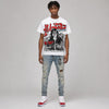 Cherry 11s DopeSkill Oversize Print T-Shirt No Money No Lust Graphic