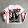 Cherry 11s DopeSkill Oversize Print T-Shirt No Money No Lust Graphic