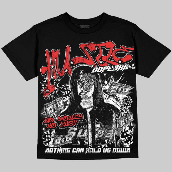 Jordan 13 Chicago DopeSkill Oversize Print T-Shirt No Money No Lust Graphic Streetwear - Black