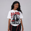 AJ 13 Chicago True Red Cherry DopeSkill Oversize Print T-Shirt No Money No Lust Graphic
