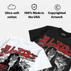 AJ 13 Chicago True Red Cherry DopeSkill Oversize Print T-Shirt No Money No Lust Graphic