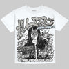 Jordan 11 Cool Grey DopeSkill Oversize Print T-Shirt No Money No Lust Graphic Streetwear - White