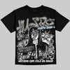 Jordan 11 Cool Grey DopeSkill Oversize Print T-Shirt No Money No Lust Graphic Streetwear - Black