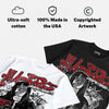 Fire Red Black Tongue 5s DopeSkill Oversize Print T-Shirt No Money No Lust Graphic