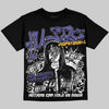Jordan 4 Lakers DopeSkill Oversize Print T-Shirt No Money No Lust Graphic Streetwear - Black