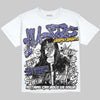 Jordan 4 Lakers DopeSkill Oversize Print T-Shirt No Money No Lust Graphic Streetwear - White