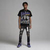 Lakers 4s DopeSkill Oversize Print T-Shirt No Money No Lust Graphic
